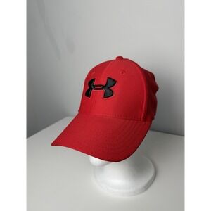 Under Armour Men's Blitzing Fitted Hat/Cap Red/Black Small Medium